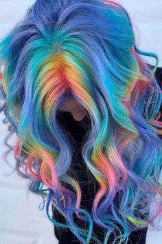 Unicorn Mermaid Hair Exotic Hair Color, Unicorn Hair Color, Epic Hair, Holographic Hair, Mermaid Hair Color, Hair Colorful, Funky Hair, Vivid Hair Color, Colour Hair