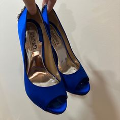 Purchased In 2015 And Only Worn A Few Times Since Then. I Have The Box And Dust Bags To Go With It. Heels Are About 4 Inches Badgley Mischka Shoes, Beautiful Heels, Badgley Mischka, Shoes Women Heels, Dust Bag, Shoes Heels, Women Shoes, Heels, Blue