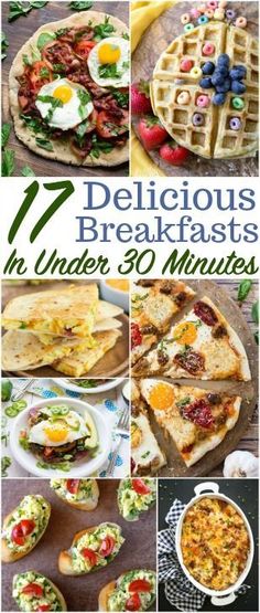 twelve delicious breakfasts in under 30 minutes