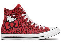 Sanrio Clothes, Hello Kitty Bow, Goth Shoes, Hi Hello, Men's Converse, Hot Sneakers, Bow Sneakers, Converse Sneakers, Converse Chuck Taylor All Star