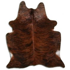 a cowhide rug is shown on a white background