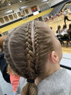 Cute Wrestling Hairstyles, Wrestling Hair Styles, Meet Hair Gymnastics, College Gymnastics Hair, Girls Wrestling Hairstyles, Athletic Braids, Gymnastics Competition Hair, Wrestling Hairstyles, Race Day Hair