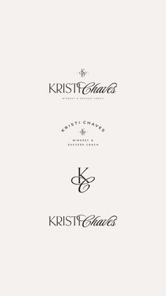 the logo for krist & charles's, which has been designed to look like it