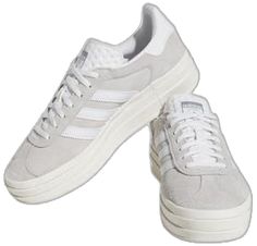 Adidas Gazelle White, Gazelle Bold Shoes, Adidas Gazelle Bold, Gazelle Bold, Bold Shoes, Adidas Originals Gazelle, Adidas Originals Women, White Core, White Shoes Women