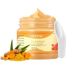 Mooyam Turmeric Vitamin C Clay Mask Formulated with turmeric and vitamin C, this mask revitalizes your skin, leaving it soft. Suitable for all skin types. Experience deep cleansing and hydration with Mooyam Turmeric Vitamin C Clay Mask, which gently exfoliates the skin. Say goodbye to whiteheads and hello to refreshed. Whether you have dry, oily, or combination skin, our facial mask with Vitamin C is your go-to solution for improved texture and tone. Looking for the perfect gift? Look no further Face Mask With Turmeric, Turmeric Clay Face Mask, Turmeric Benefits For Skin Face Masks, Indian Tumeric Face Mask, Turmeric Skin Gel, Turmeric For Skin, Mask Cream, Turmeric Face, Turmeric Face Mask