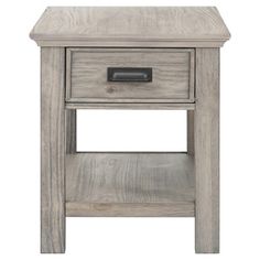 an end table with a drawer on top