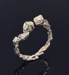 Rose & Thorn Floral Flower Silver Ring, Gift For Her Silver Statement Ring With Roses and Thorn. ArmenianJewelryHouse personnel do everything to complete the customer's safety and experience.  Item Details  - Material: 925 Sterling Silver - Weight ~ 3.00 Grams(Depending on size) - Gender: Female - Finish: Polished Silver / Oxidized Silver - The product is handmade and its weight may vary up to 1.00 grams. - We recommend using the main photo version of the item(If there are any other options). ✔ Wedding Jewelry With Roses In Sterling Silver, Wedding Jewelry In Sterling Silver With Roses, Elegant Adjustable Flower Ring With Roses, Elegant Adjustable Rose Flower Ring, Elegant Adjustable Rings With Roses, Elegant Adjustable Rings With Rose Details, Adjustable Elegant Rings With Roses, Wedding Sterling Silver Jewelry With Rose Design, Wedding Jewelry With Rose Design In Sterling Silver