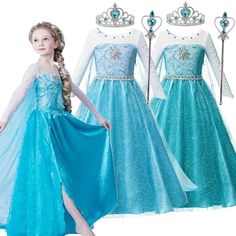 Elsa Dress for Girls Birthday Role Elsa Princess Dress For Kids 2024 Halloween Carnival Easter Party Princess Dress For Kids, Elsa Dresses, Princess Elsa Dress, Princess Dress Kids, Dress For Kids, Elsa Dress, Dresses For Girls, Dress For Girls, Halloween Carnival