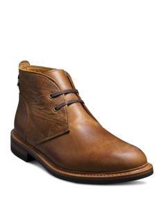 Allen Edmonds Men's Chandler Lace Up Chukka Boots Classic Snip Toe Chukka Boots For Business, Classic Business Chukka Boots With Snip Toe, Semi-formal Brown Chukka Boots With Plain Toe, Brown Plain Toe Chukka Boots For Semi-formal Occasions, Semi-formal Brown Plain Toe Chukka Boots, Classic Cognac Plain Toe Boots, Classic Cognac Boots With Plain Toe, Classic Wingtip Chukka Boots With Leather Footbed, Classic Brown Chukka Boots With Rubber Sole