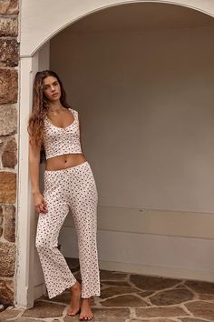 Fresh In Love Lounge Set | Free People Set Free, Lounge Set, Lounge Sets, Boho Clothing, Workout Tops, Boho Outfits, Sweetheart Neckline, Outfit Sets, In Love