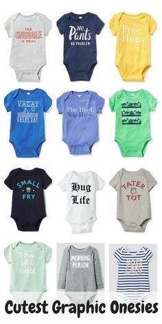 The Cutest Graphic Onesies for Baby: Show How You Really Feel | Fun Graphic Onesies For Baby | Kid Fashion | Kid Spring Fashion } Baby Fashion } MomTrends Baby Onsies Ideas Boy, Cricut Onesie, Graphic Onesies, Kid Fashion, Funny Baby Onesies, Boy Onesie, Baby Boy Onesies