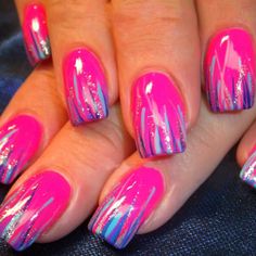 Hot Pink Nail Designs 2023 - Bold and Beautiful Nail Art Ideas – DTK Nail Supply Bright Bold Nail Designs, Hot Pink 90s Nails, Hot Pink Cruise Nails, Fushia Nail Designs, Hot Pink Nail Designs Summer, Spring Gel Nails Ideas 2024, Fuscia Nails Design, Hot Nails Trends 2024, Hot Pink Vacation Nails