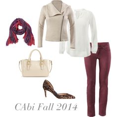 "CAbi Fall 2014" by apjmiller on Polyvore www.jeanettemurphey.cabionline.com Cabi Outfits, Cabi Fashion, Fashion Career, Off White Jacket, Boomer Sooner