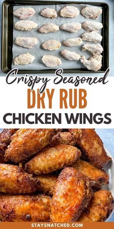 crispy seasoned dry rub chicken wings are an easy and delicious appetizer for any occasion