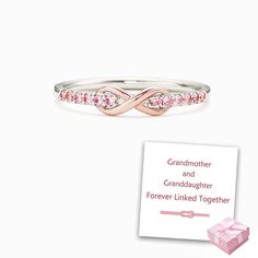 PRICES MAY VARY. 【Grandma & Granddaughter Gifts】: This exquisite Infinity Ring symbolizes the eternal love and strong bond between a grandmother and her granddaughter. Designed in the shape of an infinity knot, it represents their unbreakable connection and serves as a beautiful reminder that their love will last forever. 【Cubic Zirconia Brilliance】: Crafted with the highest grade Cubic Zirconia, this Infinity Ring sparkles just like real diamonds. The shimmering gemstones adorn the ring, adding Rings For My Daughter, Rings For Daughter, Jewelry For Granddaughter, Grandmother And Granddaughter, Grandma Granddaughter, Meaningful Rings, Infinity Rings, Grandmother Granddaughter, Infinity Knot