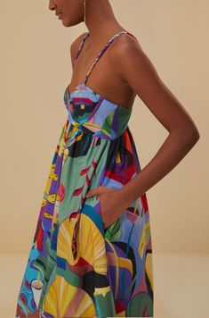 Tropical Adventure, Tropical Dress, Resort Dresses, Farm Rio, Sleeveless Maxi Dress, Floral Maxi Dress, Beach Day, Sweetheart Neckline, Clothing Brand