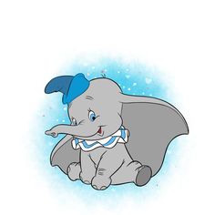 an elephant with a blue hat and scarf on its back sitting in front of the camera