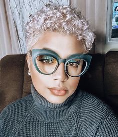 Hair And Glasses, Bold Hair Color