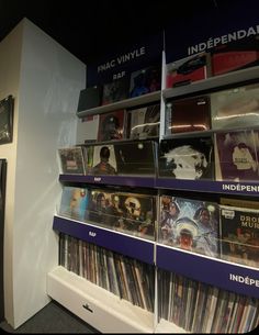 there are many cd's on the shelves in this room and one is for sale