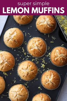 Indulge in the delightful citrusy goodness of lemon muffins with these easy recipes. Whether you're looking for a quick breakfast option or a tasty snack, lemon muffins are always a hit! Try out different variations like lemon poppy seed or blueberry lemon – the possibilities are endless. Treat yourself to some homemade goodness today with these simple and delicious lemon muffin recipes that are sure to satisfy your cravings. Mini Lemon Muffins Recipes, Lemon Mini Muffins, Lemon Muffins Recipes, Lemon Muffins Healthy, Baklava Recipe, Lemon Bar