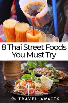 8 Thai Street Foods That You Must Try Japanese Street Foods, Thai Street Food Design, Thai Fusion Food, Thai Party, Thailand Street Food, Traditional Thai Food, Thai Appetizer, Street Food Recipes, Thai Food Menu