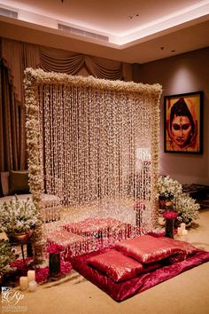 Nikah Setup At Home, Nikaah Home Decoration, Bangladeshi Wedding Decoration, Home Nikkah Ideas, Nikha Decoration Ideas, Nikah Partition Decor, Nikkah Partition Decor, Pakistani Nikah Decoration, Home Nikkah Decor