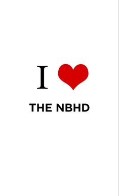 i love the nbhd logo with a red heart on it's left side