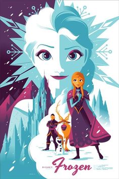 the poster for disney's frozen princess