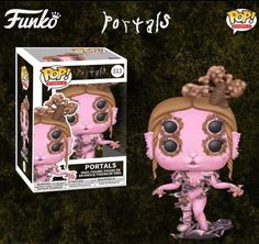 the funky pop vinyl figure is pink and gold