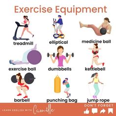 an exercise poster with different types of exercises