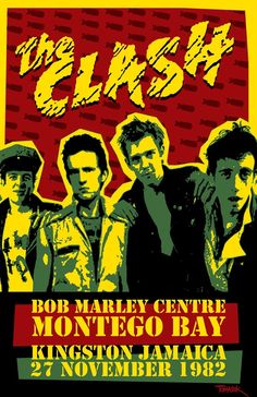 the clash concert poster for montego bay