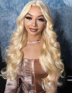 This Full Lace Human Hair Wig has a luxurious 613 blonde color and is made from high-density material to create a natural yet beautiful look. The HD transparent 360 lace cap ensures the wig is comfortable to wear and the body wave style provides maximum movement. Perfect for any occasion. Product Details Brand: Ishow Hair Hair Material: 100% human hair from one donor Hair Color: Blonde Texture: Body Wave Length: 10-26 Inch Available(Hot Selling:24 Inch) Density: 150% Hairline: pre-plucked Can Be 613 Body Wave Wig, Asian Hair Extensions, Wave Wig, Colored Wigs, Platinum Blonde Hair, Body Wave Wig, Body Wave Hair, Long Wavy Hair, Hair Collection