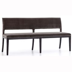 Sara Dining Bench - Furniture - Dining - High Fashion Home Dining Banquette Bench, Settee Dining, Upholstered Dining Bench, Traditional Dining Chairs, Wood Dining Bench, Bench With Back, Industrial Dining, Traditional Dining, Grey Dining