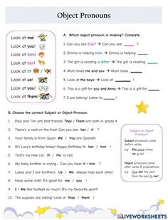 the worksheet for an object that is in order to help students understand what they are