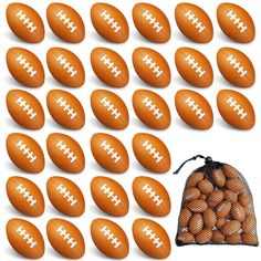 PRICES MAY VARY. Sufficient quantity: comes with 40 pieces of brown mini footballs, like real footballs, have vivid designs and are made of elastic foam, which are cute and fun to play; Sufficient quantity can meet your playing needs, especially for those sports enthusiasts Wonderful design: featuring classic colors and vivid shape, these foam sports balls are eye-catching and attractive, which are easy to attract the interest of people, allowing them to enjoy their favorite sports games and dai Football Treat Bags, Football Party Treats, Football Party Favors, Super Bowl Decorations, Football Party Supplies, Valentine Party Favors, Mini Football, Football Theme Party