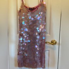 Adrianna Papell Pink With Sequin, Short Dress Size 6, New With Tags Soarkly Short Dress, Sparkly Party Dresses, Salt Burn, Disco Party Dress, Feathered Dress, Sparkly Cocktail Dress, Fancy Attire, Sequin Shift Dress, Sequin Short Dress