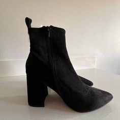 ‘Steve Madden’ Black Velvet Ankle Boots, Never Worn Size 9 In Women’s. Ankle Boots, Steve Madden, Black Velvet Boots, Velvet Ankle Boots, Velvet Boots, Steve Madden Shoes, Black Velvet, Black Boots, Bootie Boots