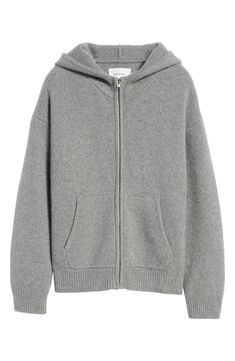 Feel the warmth of this cozy front-zip hoodie knit from luxe cashmere. Fixed hood 100% cashmere Dry clean Imported Grey Zip Up Hoodie Outfit, 80's Clothes, Grey Zip Up Hoodie, Hoodie Outfit Men, Zip Hoodie Design, Cashmere Hoodie, Dope Outfits For Guys, Gray Hoodie, Hoodie Outfit