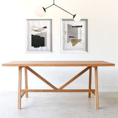 Modern Butterfly Trestle Dining Table Pictured in White Oak/ Clear Wood Entryway Bench, Handmade Dining Table, Reclaimed Wood Console Table, Wood Furniture Plans, Industrial Console Tables, Trestle Dining Table, Barnwood Furniture, Farmhouse Kitchen Tables, Furniture Handmade