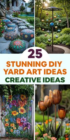 25 stunning diy yard art ideas that are easy to do and great for the garden