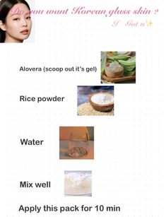 #beautyskincare Daily Routine Planner, Korean Beauty Secrets, Rice Powder, Water Mixes, Routine Planner, Glass Skin, Korean Beauty, Beauty Secrets, Daily Routine