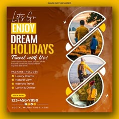 a flyer for a travel company