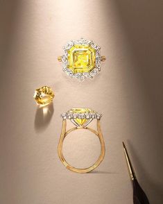 Yellow Sapphire Ring, Bespoke Engagement Ring