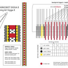 the knitting kit is designed to look like a cross stitch pattern