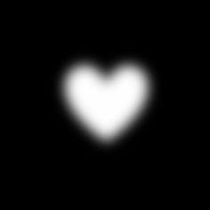 a white heart on a black background