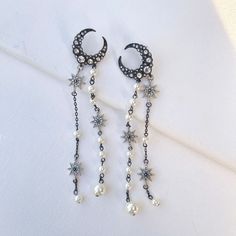 Pearl Drop Earrings, Statement Earrings, Gem And Pearl Earrings. All Of The Jewelry Carefully Created For Statement Or Everyday Wear. Straw Earrings, Fashion Sustainability, Earrings Pearl Drop, White Topaz Earrings, Wire Hoop Earrings, Celestial Earrings, Crescent Moon Earrings, Gem Earrings, Art Earrings