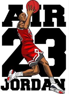 an air jordan basketball player with the number 23 on it's jersey and holding a ball in his hand