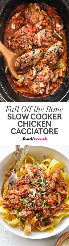 slow cooker cacciatore is the best way to make this delicious dish