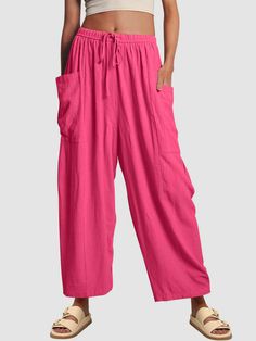 Calling all style-savvy trendsetters! Elevate your everyday look with our Full Size Wide Leg Pants with Pockets, offering an extensive palette of nine vibrant colors to suit your unique style.Crafted with your comfort and fashion-forward sensibilities in mind, these pants exude casual elegance. The wide leg design ensures a relaxed fit, ideal for all-day wear, while the side cargo style pockets add both functionality and a trendy touch. Whether you're dashing between appointments or enjoying a l Maxi Dress Cocktail, Pants With Pockets, Maxi Dress Formal, Short Leggings, Formal Evening Dresses, Basic Style, Swimwear Tops, Jeans Dress, Plus Size Dresses