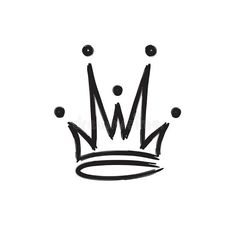 a black and white drawing of a crown on a white background royalty illustration stock images